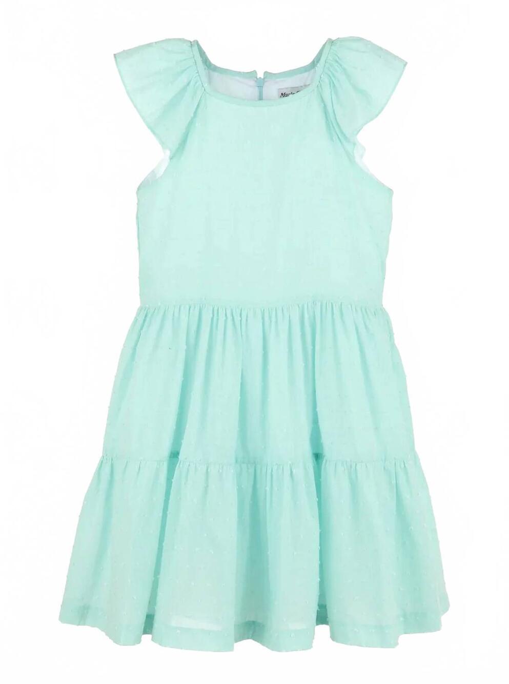 NEW MARIA CASERO girl's dotted swiss tiered dress in mint